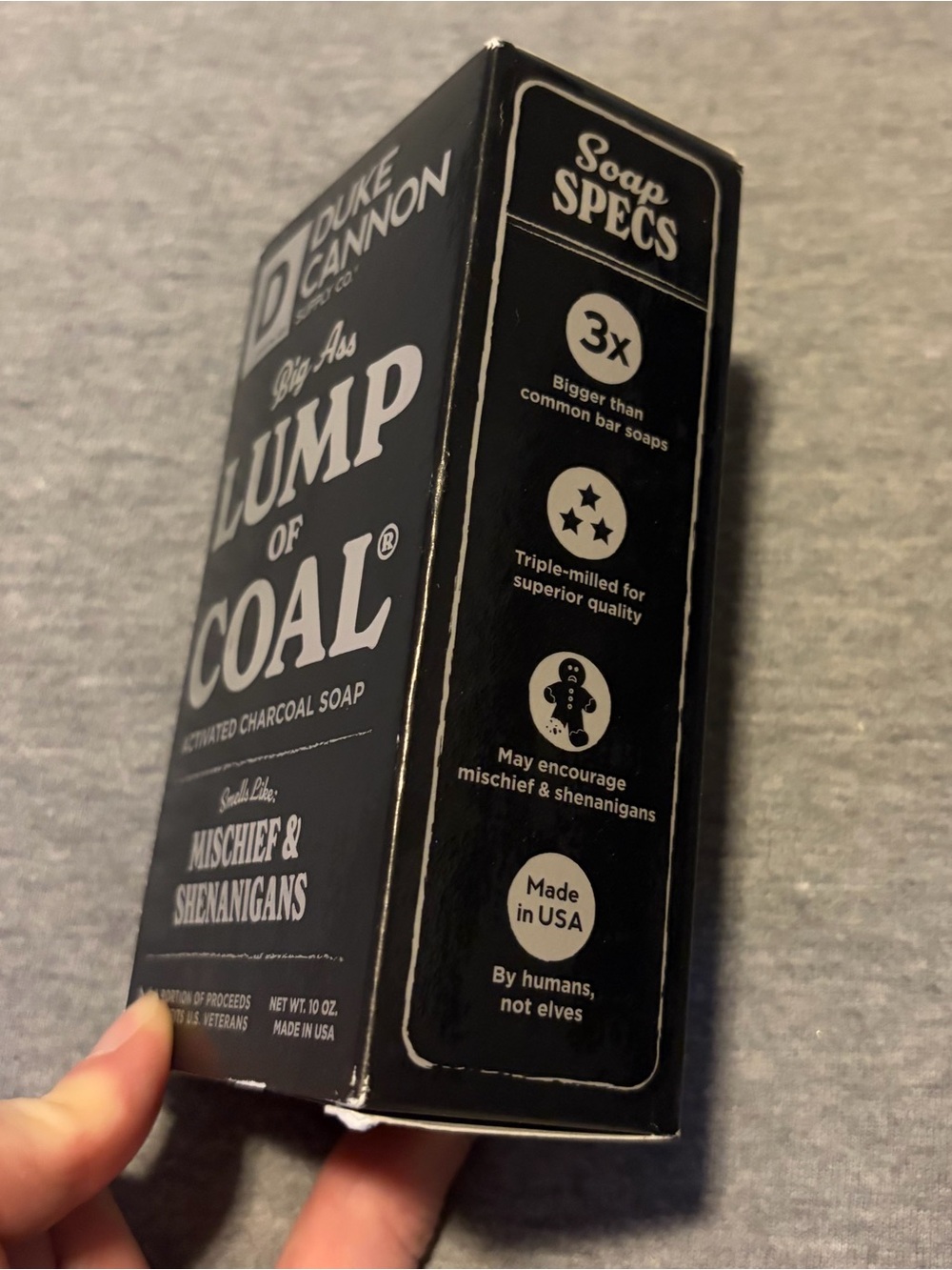 Duke Cannon Lump of Coal Activated Charcoal Soap - Black - Picture 3 of 5